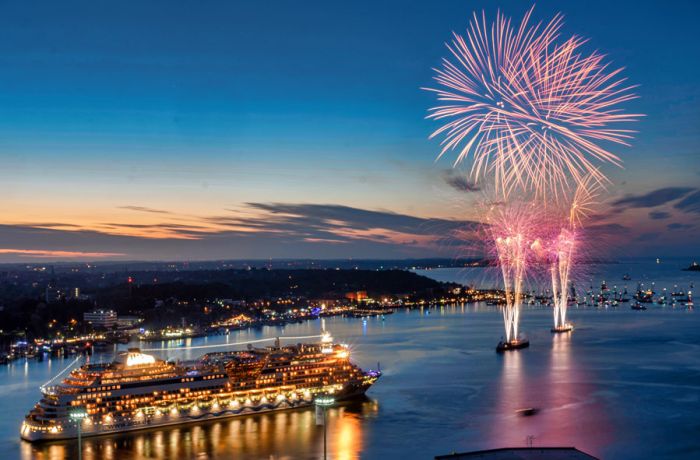 Feuerwerk am Ende der Kieler Woche