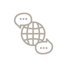 Icon international communication.