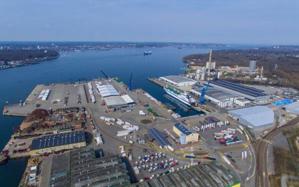 Aerial view of the Ostuferhafen