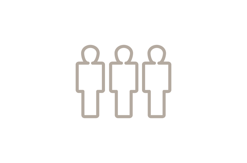 Pictogram of several people as a symbol for contact persons