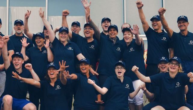 Employees of the PORT OF KIEL after a sporting event
