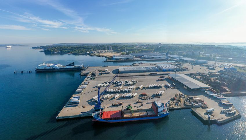 Aerial view of Kiels Ostuferhafen