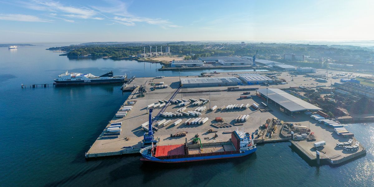 Luftbild vom Kieler Ostuferhafen