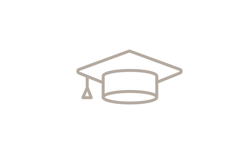 Piktogramm eines Akademie-Hutes