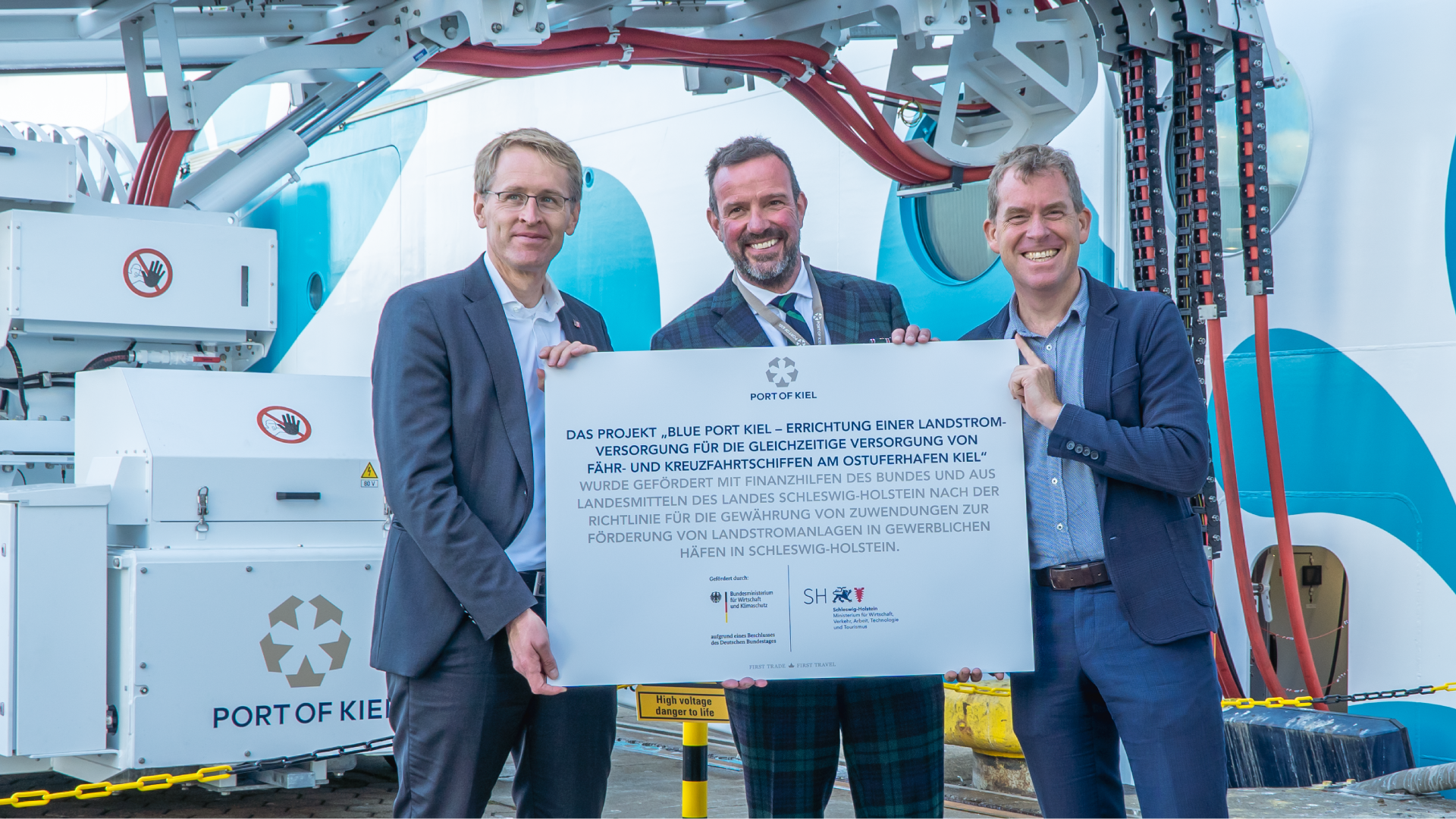 Opening of shore power facilities at Ostuferhafen - Port of Kiel (Image at LateCruiseNews.com - September 2023)